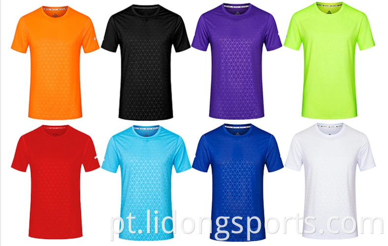 Verão Quick Dry Gym Sports T Camisetas de atacado Plain 100% de poliéster Athletic Cirt